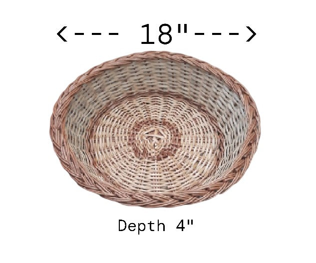 Round Multipurpose Cane Handmade Eco Friendly Basket