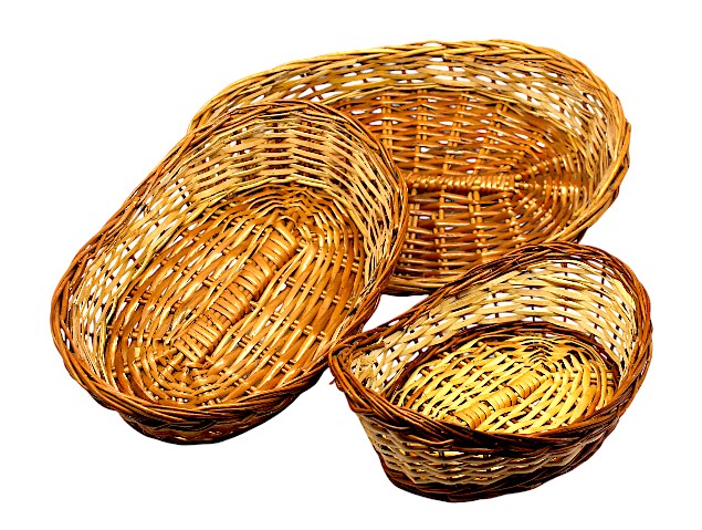 Boat Shape Multipurpose Cane Handmade Eco Friendly Basket