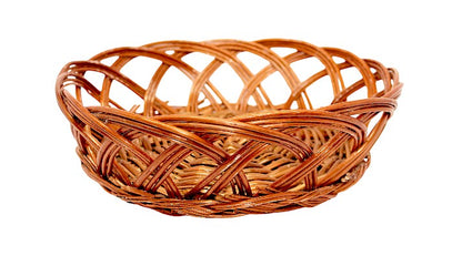 Floral Round Multipurpose Cane Handmade Eco Friendly Basket