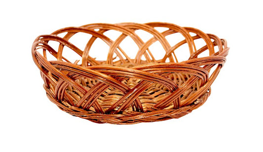 Floral Round Multipurpose Cane Handmade Eco Friendly Basket