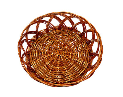 Floral Round Multipurpose Cane Handmade Eco Friendly Basket