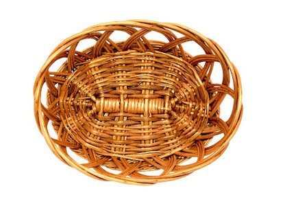 Floral Oval Shape Multipurpose Cane Handmade Eco Friendly Basket