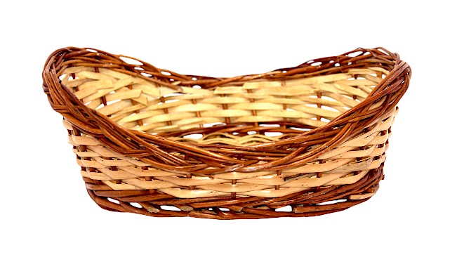 Boat Shape Multipurpose Cane Handmade Eco Friendly Basket