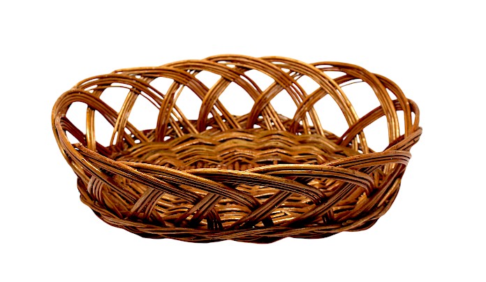 Floral Oval Shape Multipurpose Cane Handmade Eco Friendly Basket