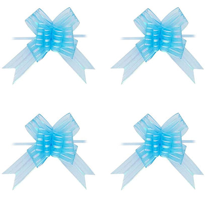 Premium Quality Pull Bow Flower Ribbon(Width: 50MM) For Gift Wrap & Wedding Decoration - Packet of 10pcs