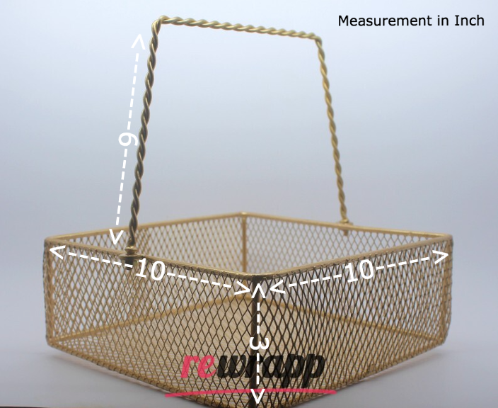 Square Basket with Handle
