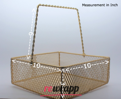 Square Basket with Handle