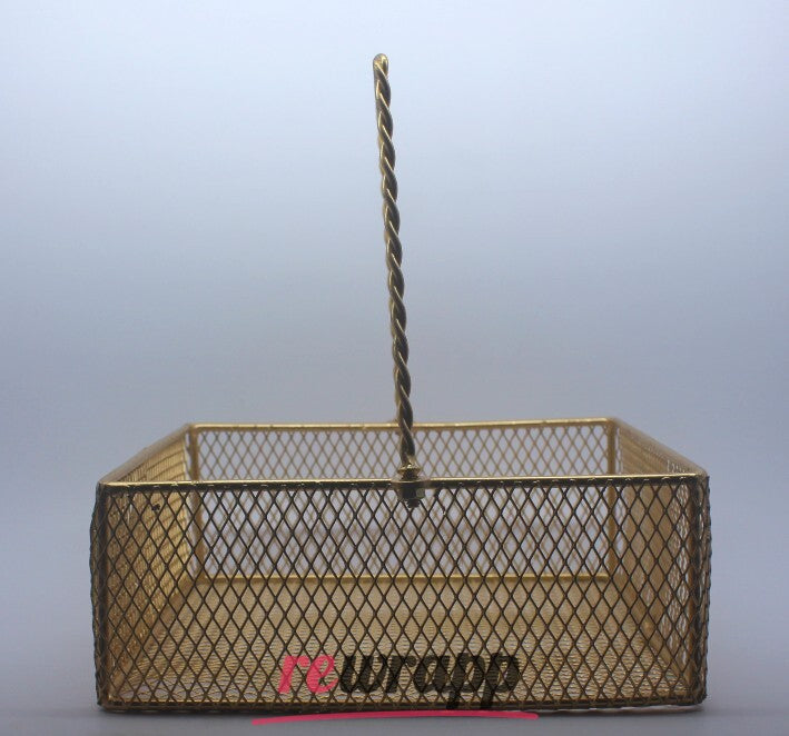 Square Basket with Handle
