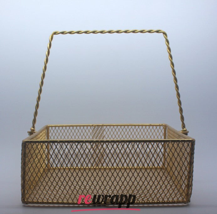 Square Basket with Handle