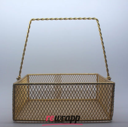 Square Basket with Handle