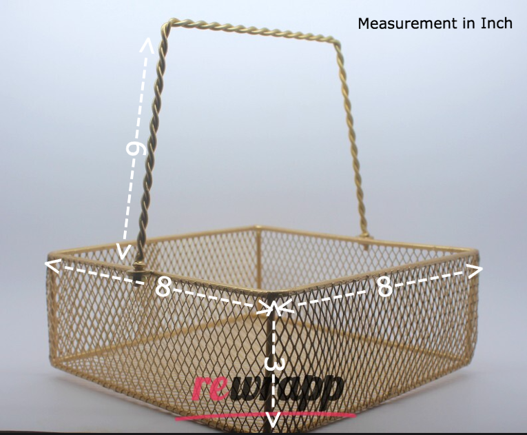 Square Basket with Handle