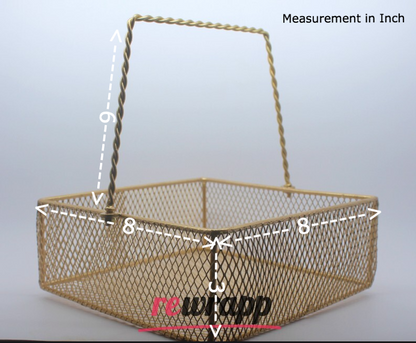 Square Basket with Handle
