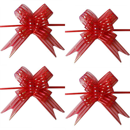 Premium Quality Pull Bow Flower Ribbon(Width: 50MM) For Gift Wrap & Wedding Decoration - Packet of 10pcs
