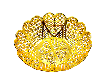 Golden Basket with Heart Design