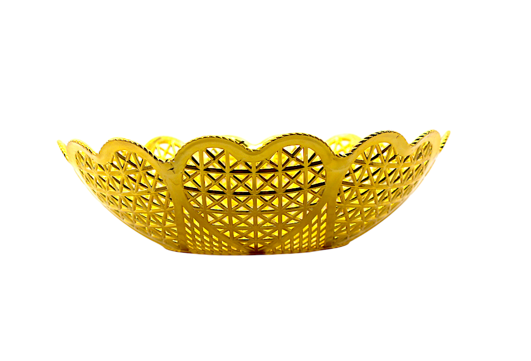 Golden Basket with Heart Design