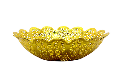 Golden Basket with Heart Design