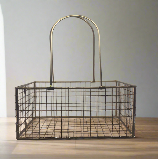 Square Basket with Handle